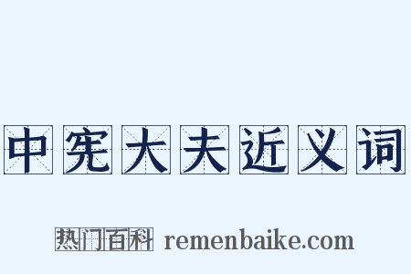 中宪大夫近义词是什么意思的图片